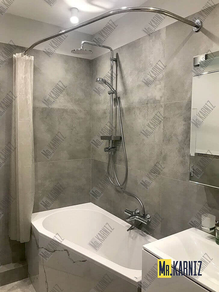 Карниз для ванны Akrilan Victoria 170х100 Усиленный 25 мм MrKARNIZ фото 11
