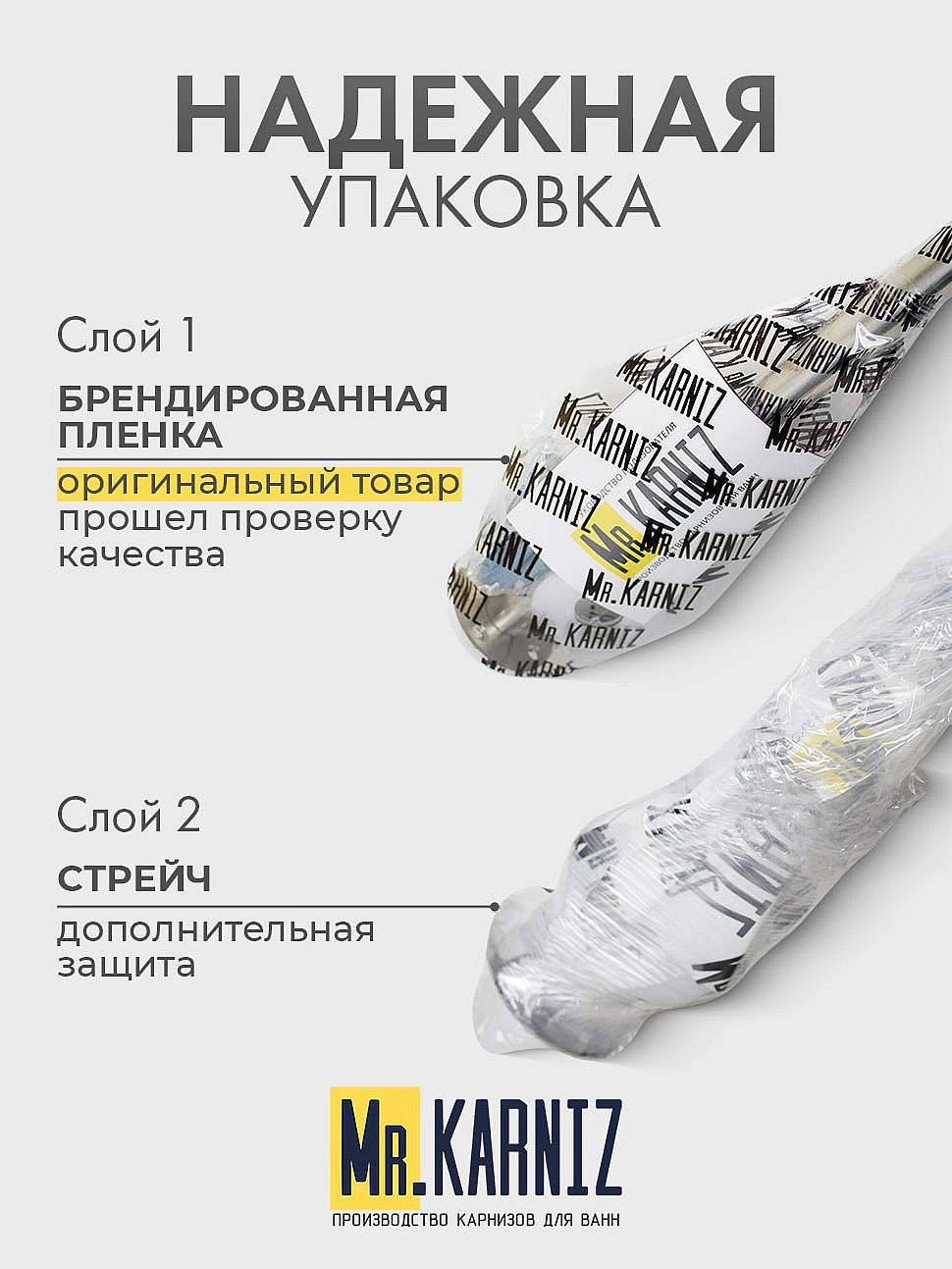 Карниз для душа Угловой Полукруглый 90х90 Усиленный 25 мм фото 8