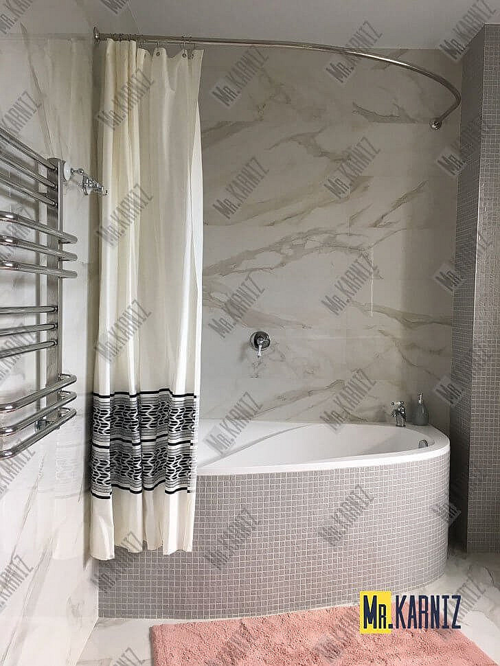 Карниз для ванны 1 MarKa Imago 160х105 Усиленный 25 мм MrKARNIZ фото 4