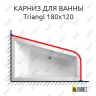 Карниз для ванны Alpen Triangl 180х120 Усиленный 20 мм MrKARNIZ фото 1