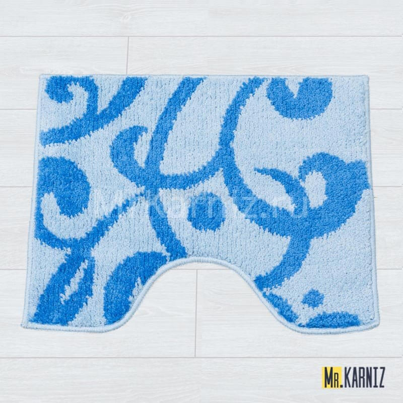 Коврик в туалет Узоры гол/синий Коврик в туалет Узоры гол/синий