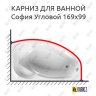 Карниз для ванны Radomir София Угловой 169х99 Усиленный 25 мм MrKARNIZ фото 1