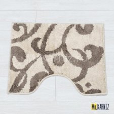 Коврик в туалет Узоры коричневый