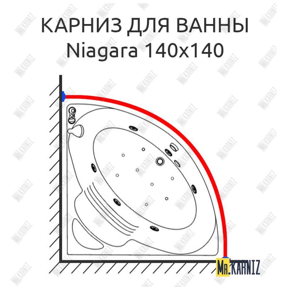 Карниз для ванны Doctor Jet Niagara 140х140 Усиленный 20 мм MrKARNIZ Карниз для ванны Doctor Jet Niagara 140х140 Усиленный 20 мм MrKARNIZ