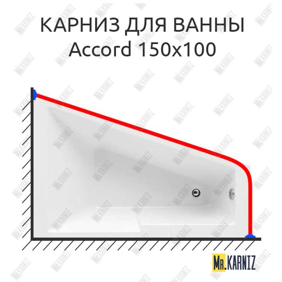 Карниз для ванны Aquanet Accord 150х100 Усиленный 20 мм MrKARNIZ Карниз для ванны Aquanet Accord 150х100 Усиленный 20 мм MrKARNIZ