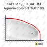 Карниз для ванны Excellent Aquaria Comfort 160х100 Усиленный 20 мм MrKARNIZ фото 1