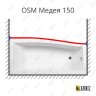 Карниз для ванны Osm Медея Передний борт 150х78 Усиленный 20 мм MrKARNIZ фото 1