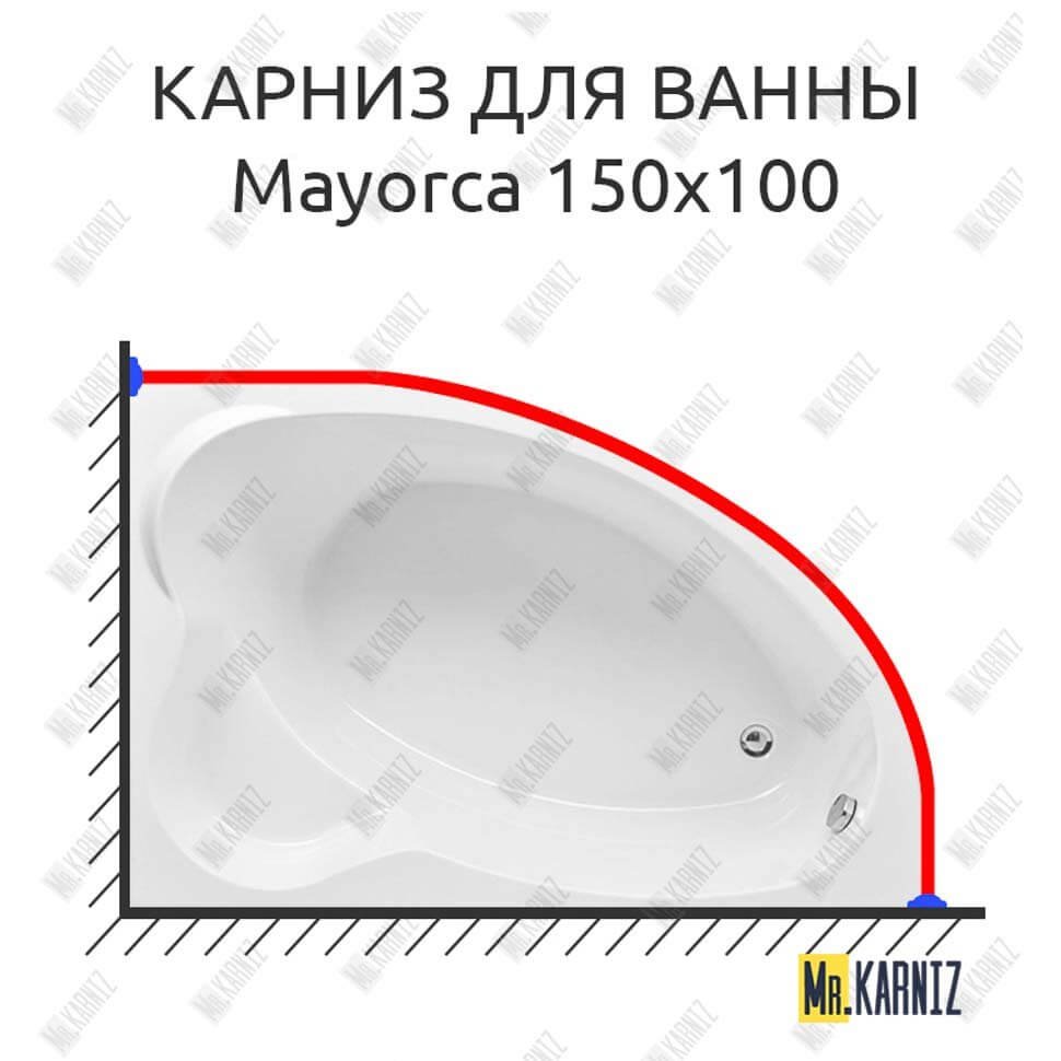 Карниз для ванны Aquanet Mayorca 150х100 Усиленный 20 мм MrKARNIZ