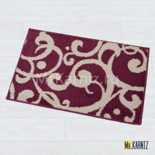 Коврик в ванную Узоры бордо