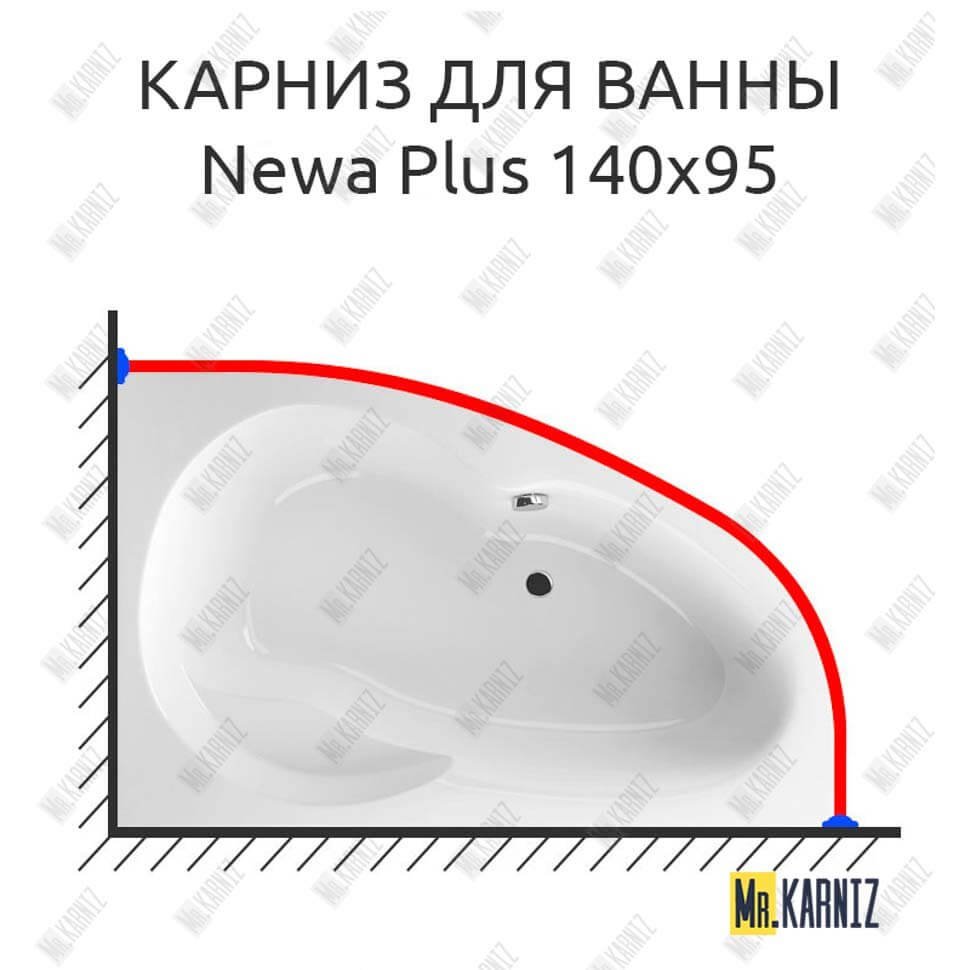 Карниз для ванны Excellent Newa Plus 140х95 Усиленный 20 мм MrKARNIZ Карниз для ванны Excellent Newa Plus 140х95 Усиленный 20 мм MrKARNIZ
