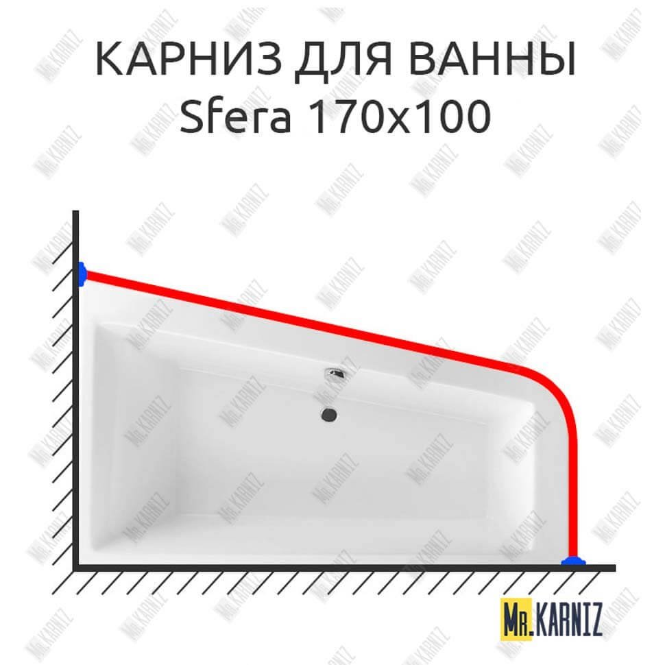 Карниз для ванны Excellent Sfera 170х100 Усиленный 20 мм MrKARNIZ Карниз для ванны Excellent Sfera 170х100 Усиленный 20 мм MrKARNIZ