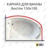 Карниз для ванны Radomir Бостон 150х100 Усиленный 20 мм MrKARNIZ фото 1