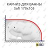 Карниз для ванны Relisan Sofi 170х105 Усиленный 20 мм MrKARNIZ фото 1