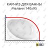 Карниз для ванны Radomir Мелани 140х95 Усиленный 20 мм MrKARNIZ фото 1