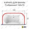 Карниз для ванны П-образный 160х70 Усиленный 25 мм MrKARNIZ фото 2